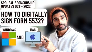 How to DIGITALLY SIGN 5532  For WINDOWS and MAC users  Spousal Sponsorship  Canada PR 2022 [upl. by Assiluy811]