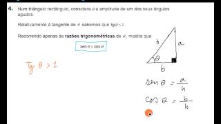 Razões Trigonométricas  Matemática 11º Ano  Exercício Prático [upl. by Maisey]