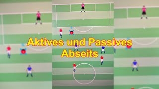 Aktive und Passive Abseits Tutorial Abseits Regel Fußballregeln erklärt Shorts [upl. by Lecrad]