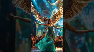 A woman fuses with an owl on AGT americagottalent magic [upl. by Lumbye316]