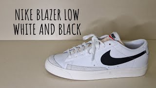 Nike Blazer Low 77 Vintage White and Black Unboxing and On Foot Review  Detailed Look  DA6364101 [upl. by Hayikat]