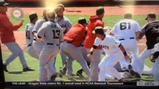 Bryce Harper charging Hunter Strickland baseball brawl [upl. by Lawton]