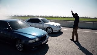 BMW M5 E39 49L vs MercedesBenz E55 W210 AMG 55L [upl. by Enymsaj]