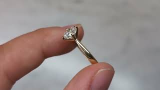 4Prong Round Engagement Ring in 14k Solid Gold  1 CT Moissanite Engagement Rings [upl. by Meek335]