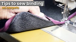 Tips to sew binding on carpets  Car Upholstery [upl. by Doble]