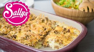 würziges HackfleischKartoffelgratin  schnelles Hauptgericht  Sallys Welt [upl. by Doomham]