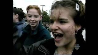 19971001 Nepean and Notre Dame High School students protest CBC Ottawa TV news [upl. by Haelem521]