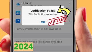 This Apple ID is Not Active 2024  How To Fix This apple id is not active 2024  ios 17 [upl. by Hodge398]