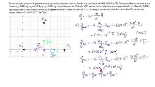 PROBLEMA INTERACCIÓN GRAVITATORIA MASAS FIJAS [upl. by Randene]