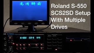 Roland S550 Sampler scsi2sd Install and MultiDrive Setup [upl. by Skye]