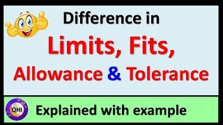 Limit Fit Allowance amp Tolerance – Difference explained with example [upl. by Eisoj]