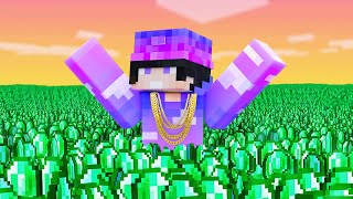 Minecraft But I Have 1 BILLION EMERALDS [upl. by Ayimat]