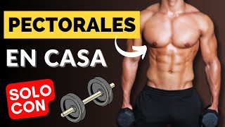 EJERCICIOS para PECHO EN CASA con MANCUERNAS  EJERCICIOS para PECTORALES con MANCUERNAS [upl. by Atel]