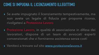 Impugnazione licenziamento [upl. by Elocel]