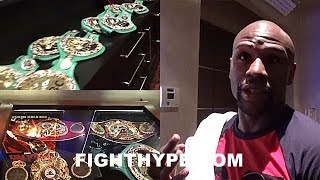 MAYWEATHER EXPLAINS MEANING OF UNDISPUTED FLOSSES 22 WORLD TITLES AND MOST EXPENSIVE IN WORLD [upl. by Blake]