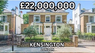 £22000000 Kensington Detached Townhouse  London Real Estate [upl. by Ahsiekin187]