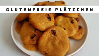 Quarkplätzchen Glutenfreie Plätzchen Low Carb Kekse aus Meismehl und Cranberries [upl. by Ellmyer250]