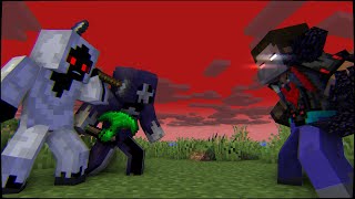 Entity 303 and Dreadlord vs Herobrine  Minecraft Fight Animation [upl. by Kalam608]