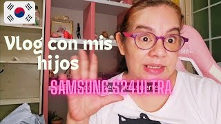 VLOGS con mis HIJOS ESTRENANADO El nuevo Samsung s24 ultraCOMPRAS del SUPERMERCADO [upl. by Eyram]