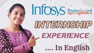 My Infosys Springboard Internship Experience  Project Selection amp Process  GER [upl. by Crowell]