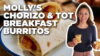 Molly Yehs Chorizo and Tot Breakfast Burritos  Girl Meets Farm  Food Network [upl. by Anima758]