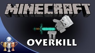 Minecraft PS4 Overkill Trophy  Achievement Deal 9 Hearts of Damage [upl. by Esya]