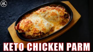 KETO CHICKEN PARM Chicken Parmigiana  ONLY 3 INGREDIENTS [upl. by Icat]