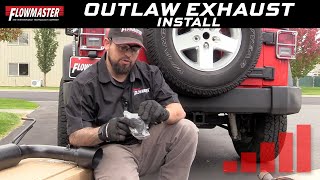 200711 Jeep Wrangler JK 38L  Flowmaster Outlaw Axleback Exhaust System 817755 [upl. by Amal839]