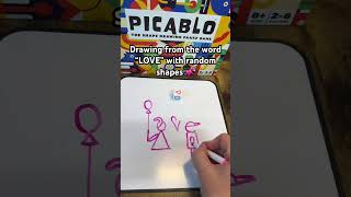 Drawing from the word “LOVE” with random shapes partygame drawingshapes boardgames picablo love [upl. by Anthea]