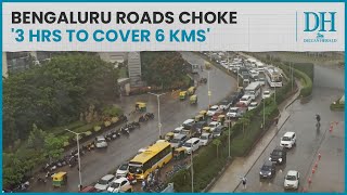 quot3 hours to cover 6 kmsquot  Bengaluru roads choke  Massive traffic jam on Outer Ring Road [upl. by Llerihs422]