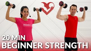 20 Min Full Body Dumbbell Workout for Beginners  Beginner Strength Training at Home with Weight [upl. by Nivle343]