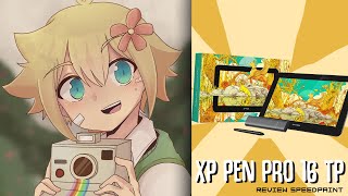 XP PEN PRO 16 TP REVIEW 4k Basil from Omori Speedpaint [upl. by Roter]