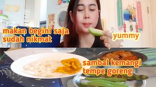 makan begini saja sudah nikmat‼️sambal kemangitempe gorengtelur dadarpetai bakar‼️ [upl. by Ahteral]