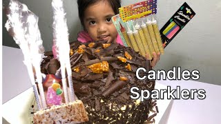 How to light Birthday Cake Sparklers  Cake Candles Ideas [upl. by Mychal58]