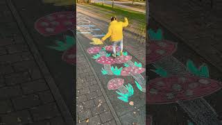 🍁 HERBST KREIDEPARCOURS für Kinder 🖍️✨ [upl. by Kecaj]