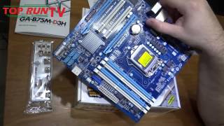 Unboxing  Placa mãe  Gigabyte GAB75D3H [upl. by Gnurt738]