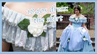 Making an 1840s dress Part III the skirt [upl. by Alrahc]