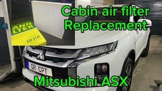 How to change cabin air filter Mitsubishi ASX pollen filter wechseln DIY ASX GA311 [upl. by Leasim]