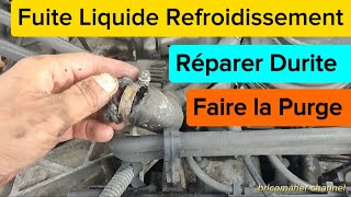 Fuite Liquide Refroidissement  Comment Réparer la Durite et faire la Purge [upl. by Ordnasela]