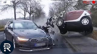 Car crash compilation 107  300 Thrilling Car PileUps Captured on Film  idiots in cars [upl. by Malvin]