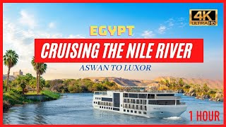 🇪🇬 Scenic Egypt Tour of the Nile River from Luxor to Aswan 4K HD  60fps [upl. by Marney729]