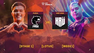 FURIA vs KRÜ Visa  VCT Americas Stage 1  W1D3  Map 1 [upl. by Ykceb750]