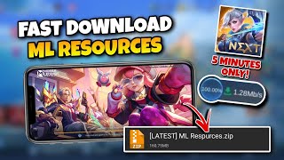 HOW TO FAST DOWNLOAD ML RESOURCES LATEST PATCH 2023  MANUAL DOWNLOAD ML RESOURCES [upl. by Esorbma926]