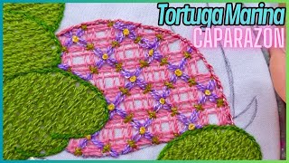 Puntada para caparazón de Tierna Tortuguita 🐢🌊 También queda para canastas floreros etc [upl. by Laban]