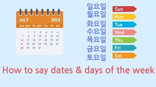 How to say dates amp days of the week [upl. by Honey774]