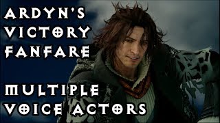 Ardyns Victory Fanfare by 4 different voice actors Final Fantasy XV [upl. by Oidiple]