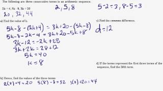 IB Math Studies Arithmetic Sequences Part II [upl. by Eicyaj340]