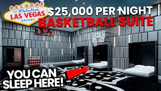 LAS VEGAS HIGH ROLLER SUITE with a BASKETBALL COURT [upl. by Calie166]