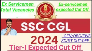 SSC CGL 2024 TierI Expected Cut Off I Exservicemen Cut Off I Exservicemen Vacancies in CGL 2024 [upl. by Amol120]