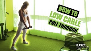 How To Do A LOW CABLE PULL THROUGH  Exercise Demonstration Video and Guide [upl. by Anura174]